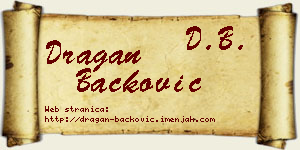 Dragan Backović vizit kartica